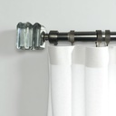 Classy Homes Curtain Rod 28-48 in Single Sarding Nickel 16/19