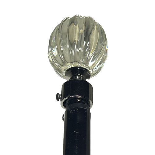 Classy Homes Curtain Rod 48-84 in Double Black Nickel 16/19