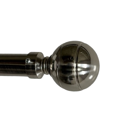 Classy Homes Curtain Rod 66-120 in Double Silver 25/28