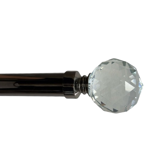 Classy Homes Curtain Rod 48-84 in Double Black Nickel 25/28