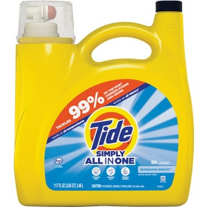 Tide Simply Clean &amp; Fresh 89 Load High Efficiency Liquid Laundry Detergent 117 Oz.