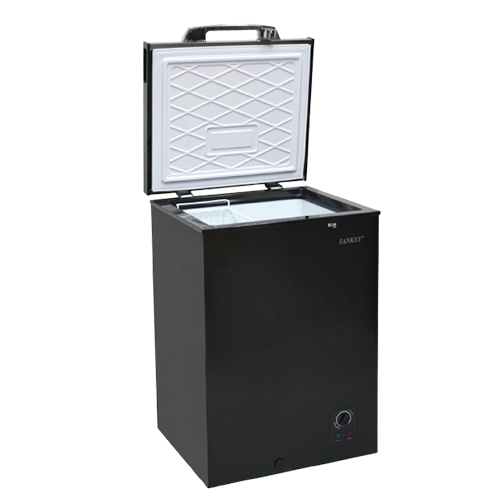 Sankey Chest Freezer 3.5 Cu. Ft. Black with Stainless Steel Top