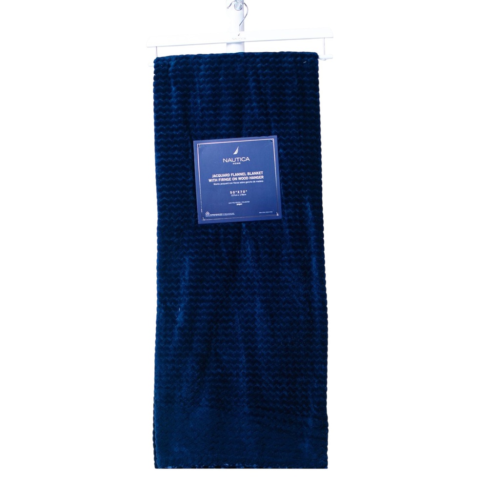 Nautica Blanket Jacquard 50 x 70 In., Navy