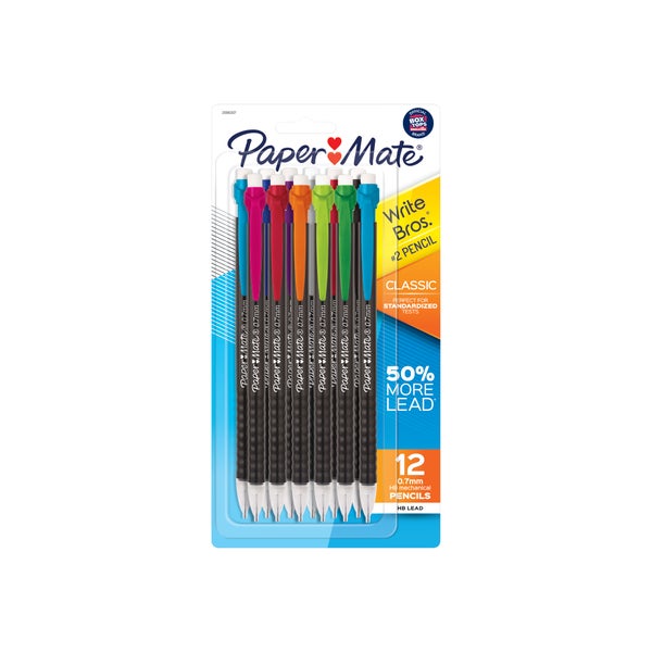 Paper Mate Write Bros. #2 Mechanical Pencils 0.7 mm - 12 Pack