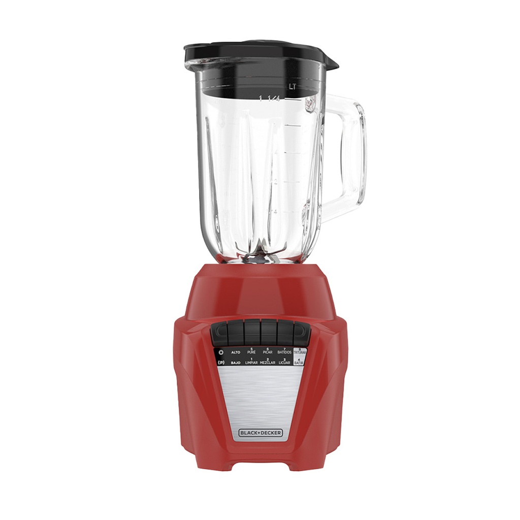 Black &amp; Decker 8-Speed Blender Glass Jar, Red