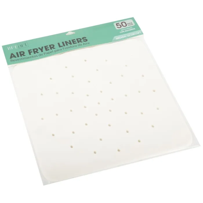 Life Art Air Fryer Liners Round 50-pack, White