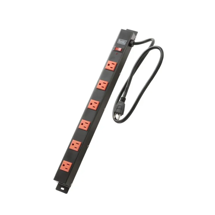 Black &amp; Decker Power Strip 6-Outlet, Black