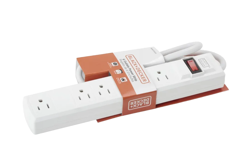 Black &amp; Decker 6-Outlet Power Strip 3 Ft.