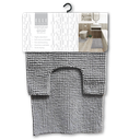 Elle Home 2pc Contour Mat &amp; Bath Mat Set, Grey