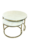 Mobel Accent Tables 2pc Set, Gold