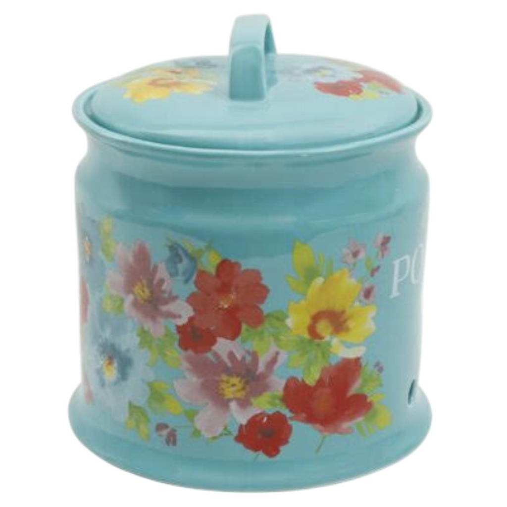 The Pioneer Woman Breezy Blossoms Potato Keeper 9.5 In., Decorated Stoneware