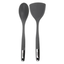 Oster Ridgecrest 2pc Turner &amp; Spoon Set 14 In., Grey