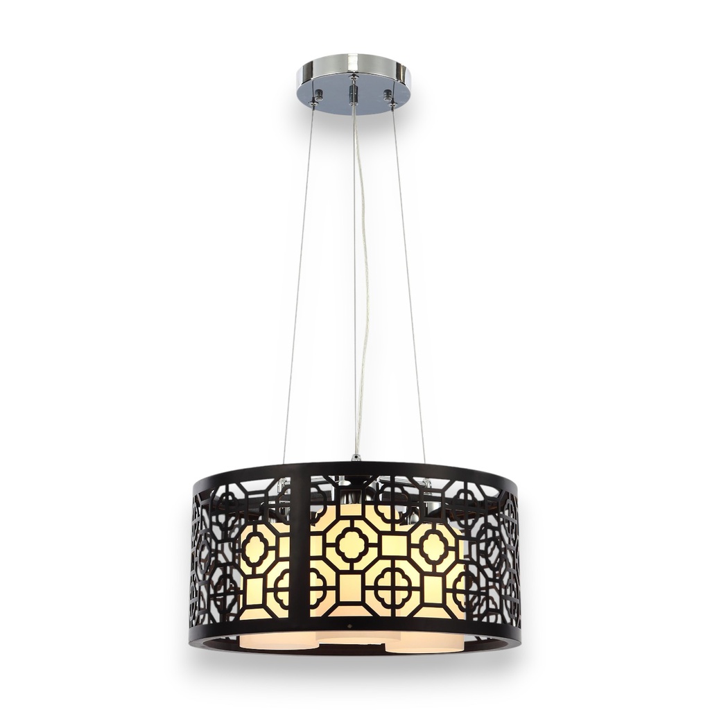 Royal Homes Hanging Light,3 xE27 40W Dark Wood