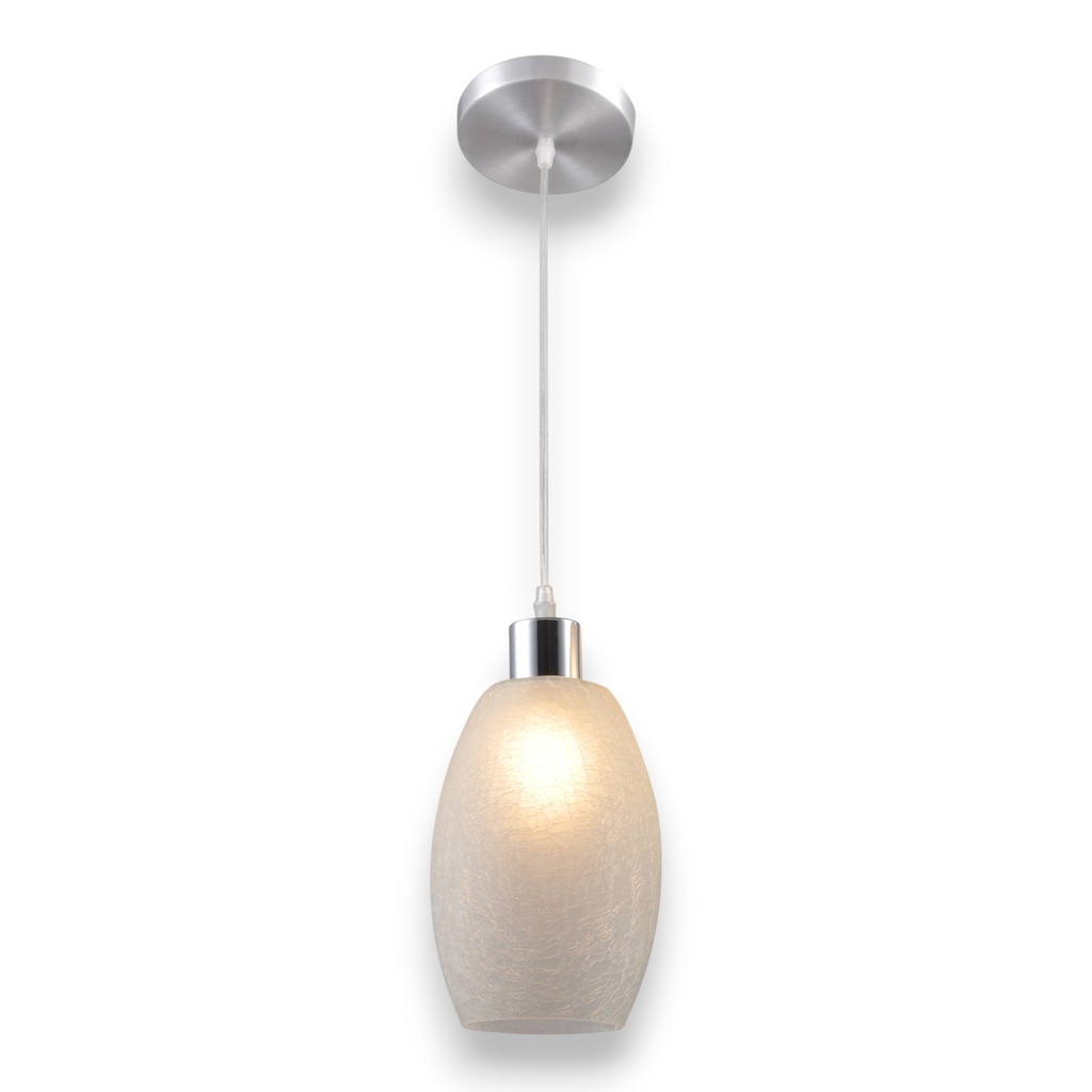Royal Homes Pendant Light, E27 40W Satin Nickel