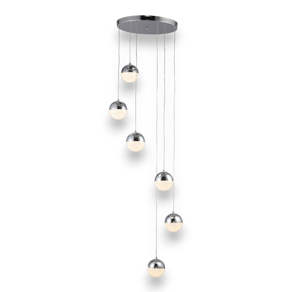 Royal Homes Led Hanging Light, 60w Chrome