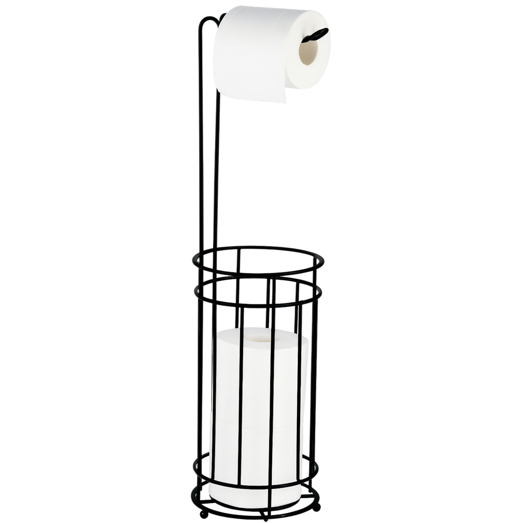 Royal Homes Freestanding Toilet Paper Holder Metal, Black