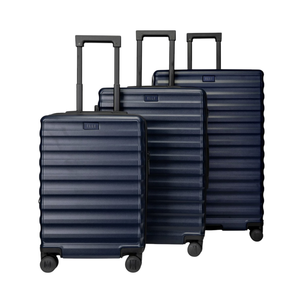 ****Elle Excursion Composite Luggage with Double Spinner Wheels 24In., Navy