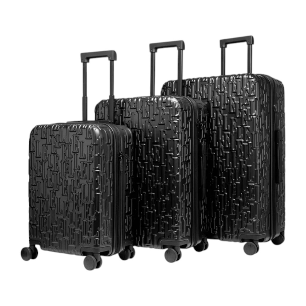 ****Elle Wayfarer Composite Luggage with Double Spinner Wheels 24In., Black