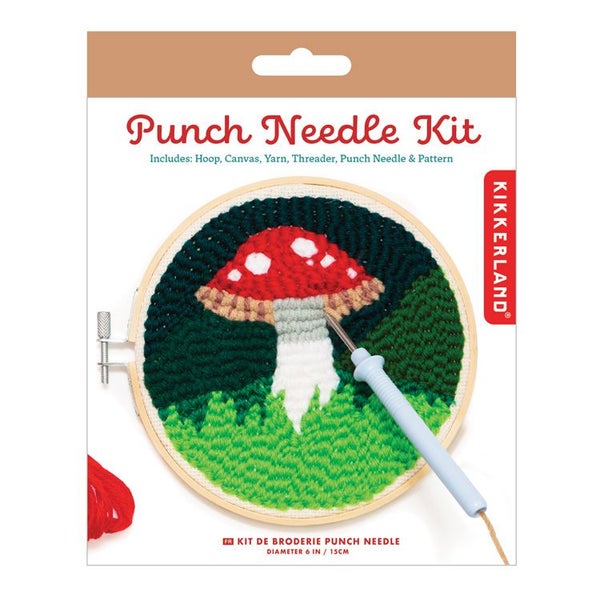 Kikkerland Punch Needle Mushroom Kit