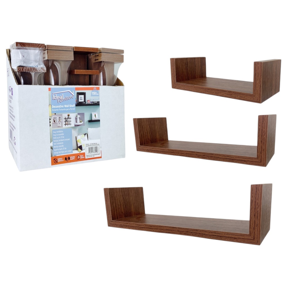 Ideal Furniture Wall Shelf, Brown
