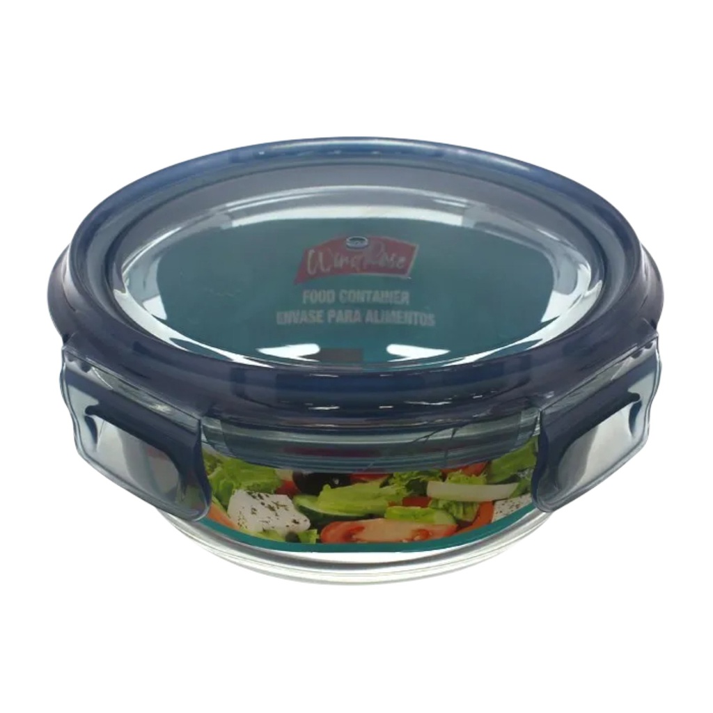 Windrose Glass Food Container Round 400ml
