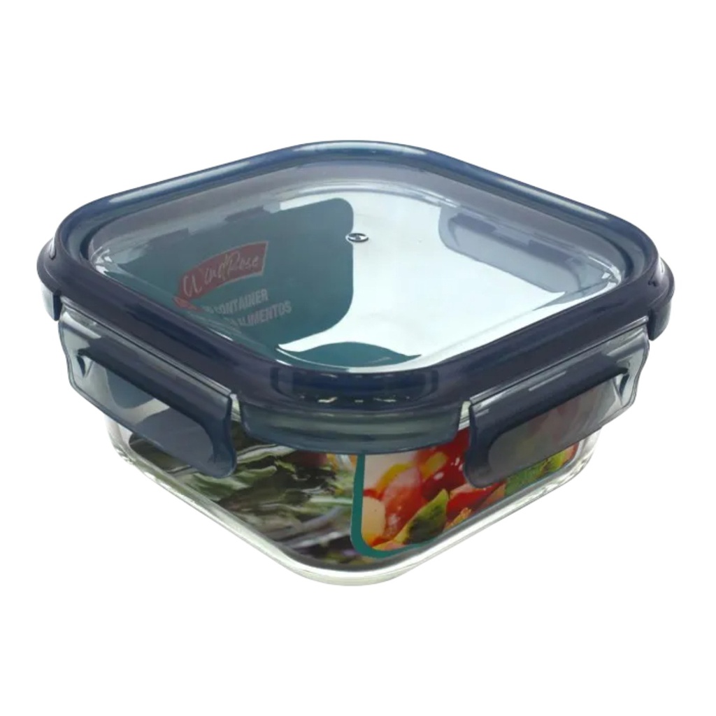 Windrose Glass Food Container Square 800ml

