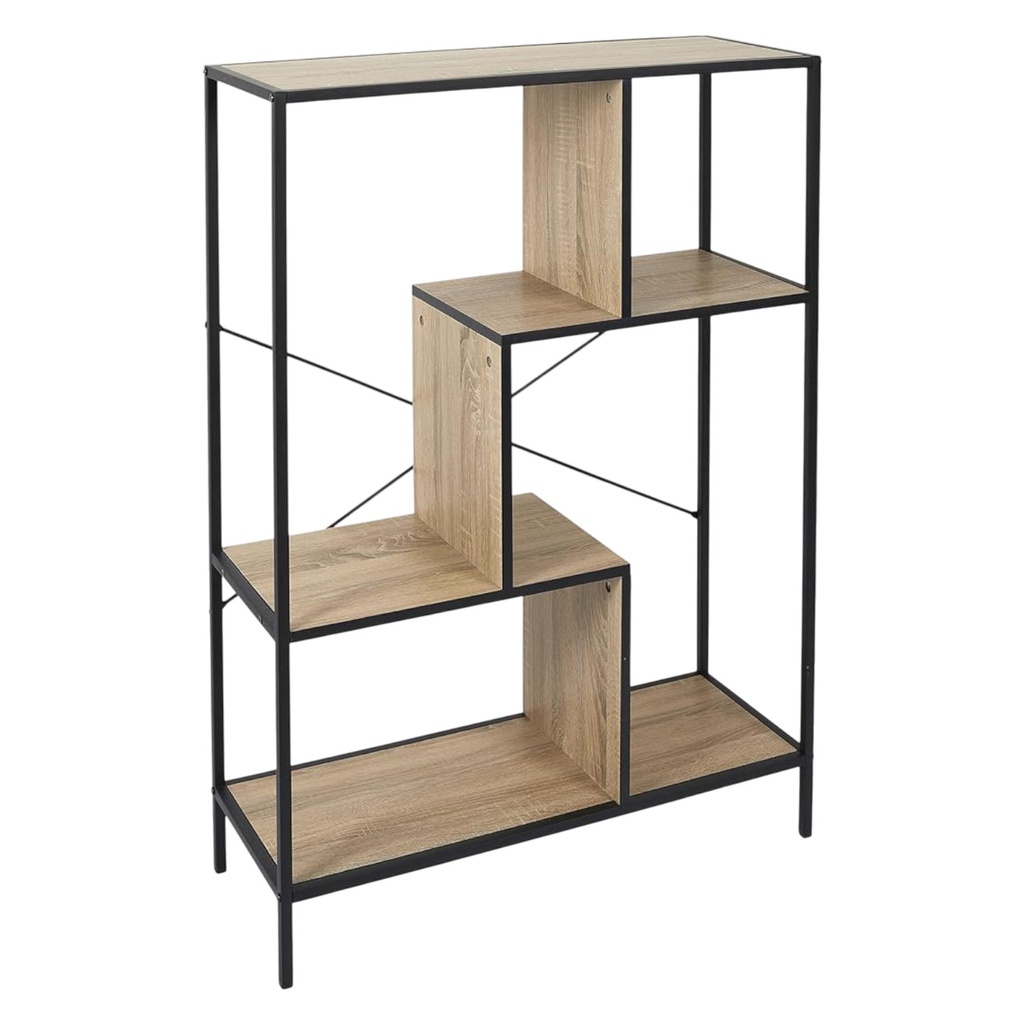 Kenneth Cole Eastman Industrial Asymetrical Stair Shelf, Oak