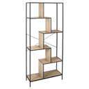 Kenneth Cole Eastman Industrial Tall Asymetrical Stair Shelf, Oak