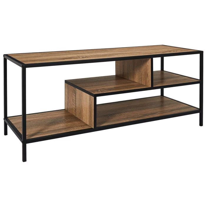 Kenneth Cole Eastman Industrial Long Media Shelf, Oak