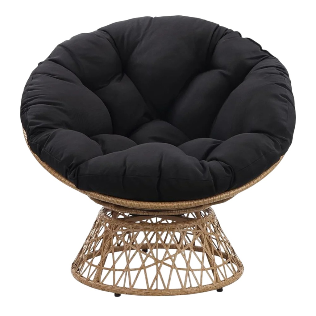 Kenneth Cole Veracruz Wicker Parabola Chair, Black