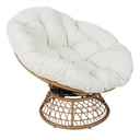 Kenneth Cole Veracruz Wicker Parabola Chair, White