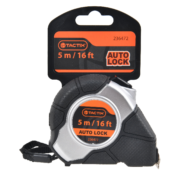 Tactix Auto-Lock Tape Measure 16 Ft./ 5Mx19mm K05