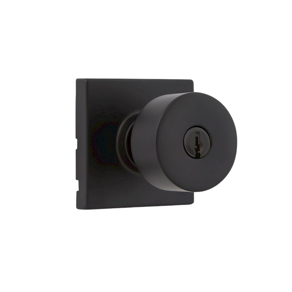 Kwikset Bilbao Entry Lock Square, Matte Black