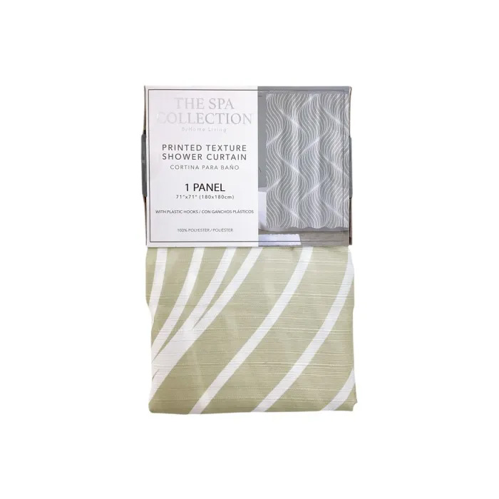 Spa Collection Printed Shower Curtain with Hooks