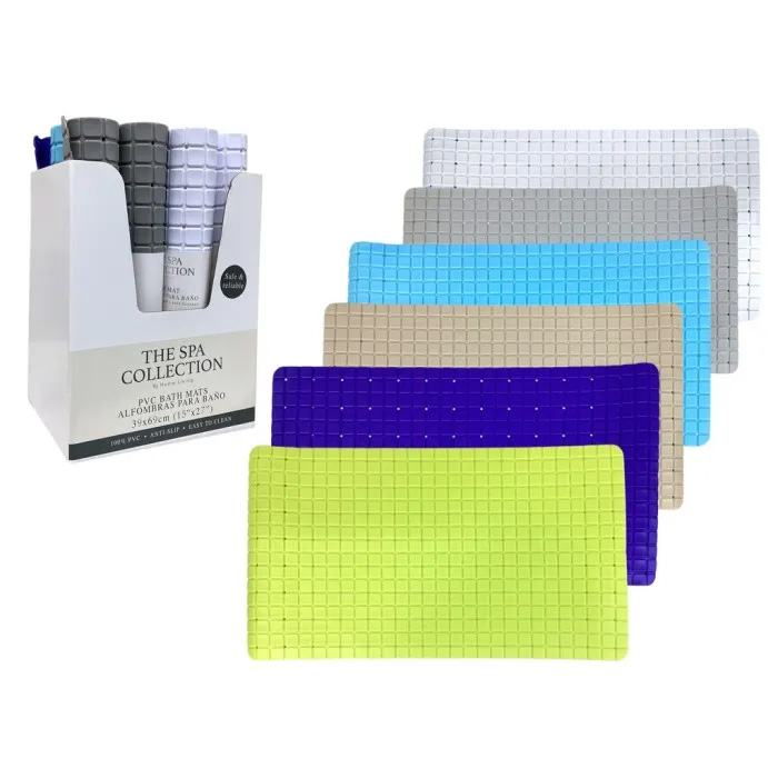 Spa Collection PVC Bath Mat, Square, Assorted