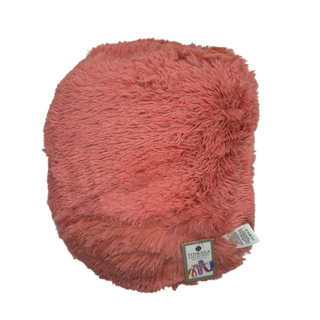 ****Toskana Collection Plush Pillow, Coral