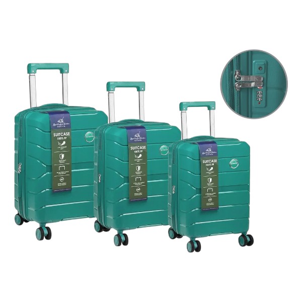 Royal County of Berkshire 3pc Luggage Set, Navy