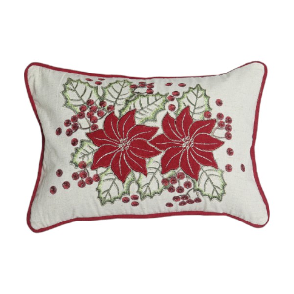 Miro Holiday Throw Pillow 50cm White/ Red/ Green