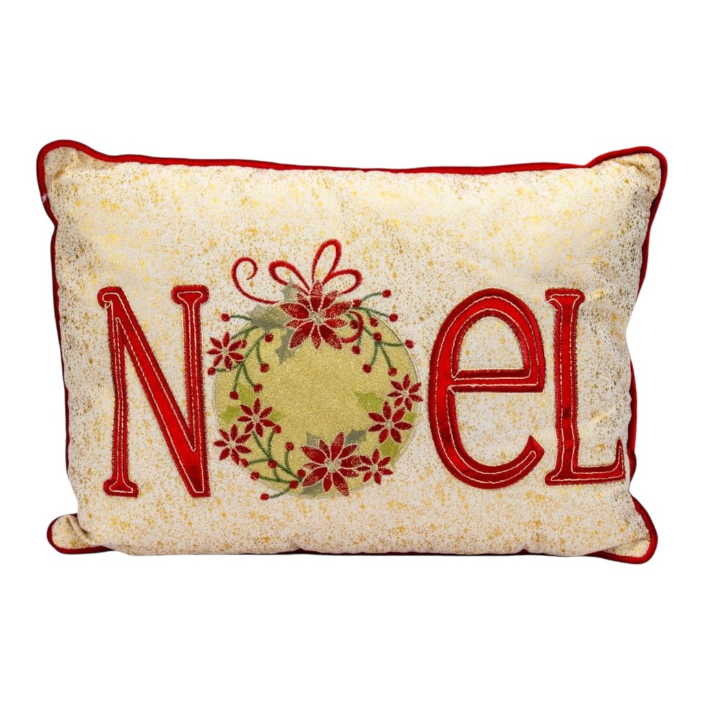 Miro Holiday Throw Pillow Noel 50cm Beige/ Red/ Green