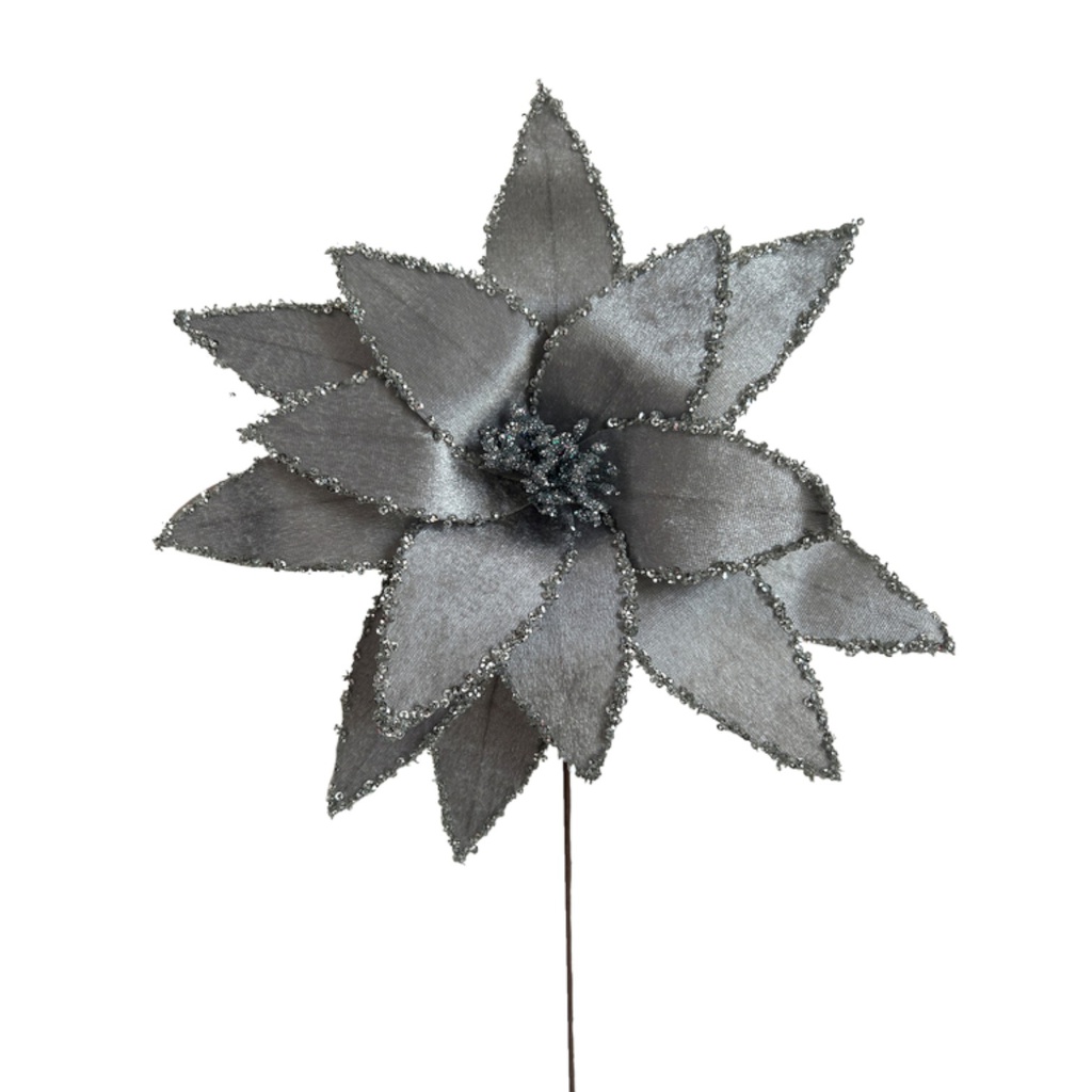 ^Miro Poinsettia 36cm Silver