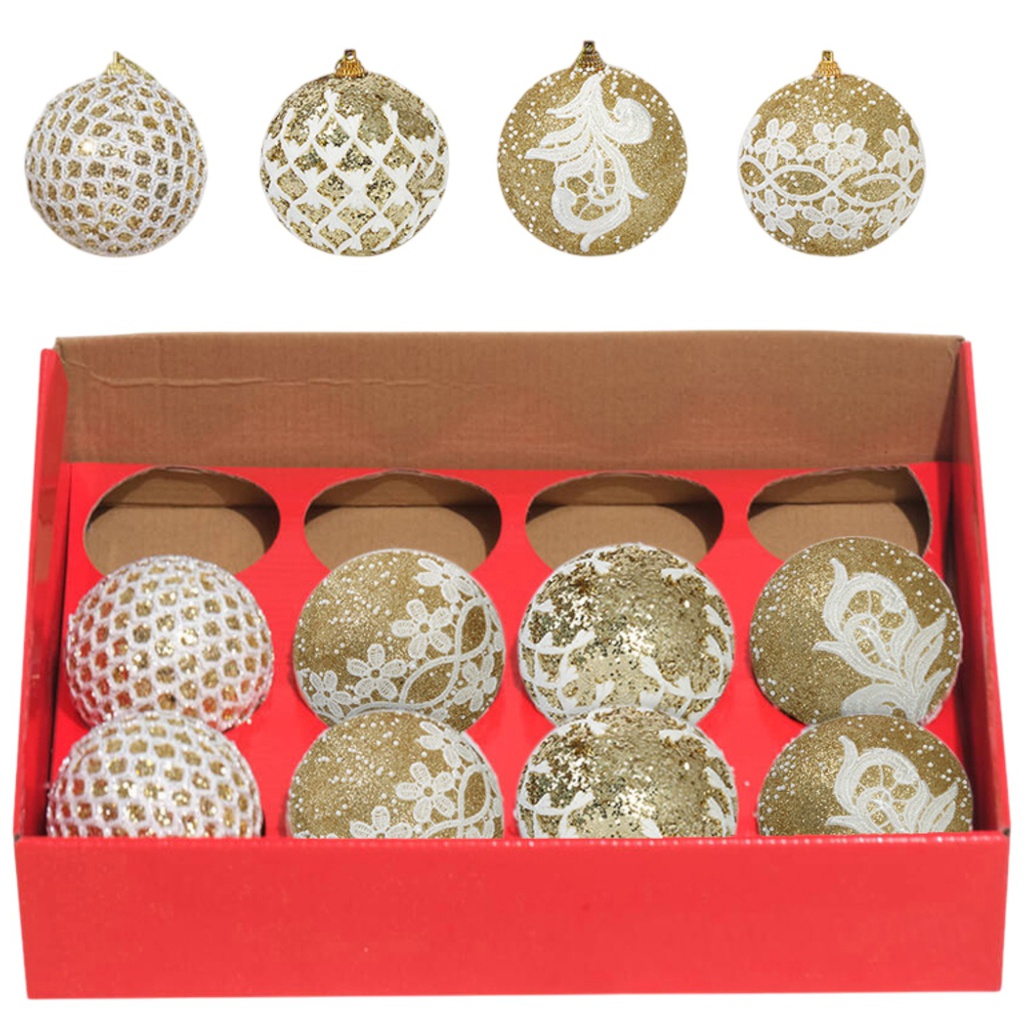 ^Miro Holiday Ornament Ball 8cm Gold