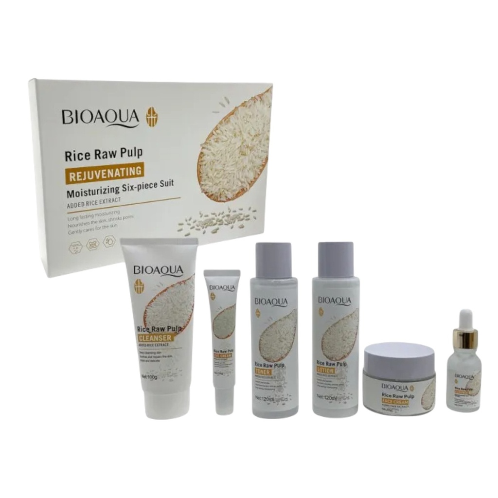 ****Bioaqua Rice Pulp Moisturizing 6pc Set