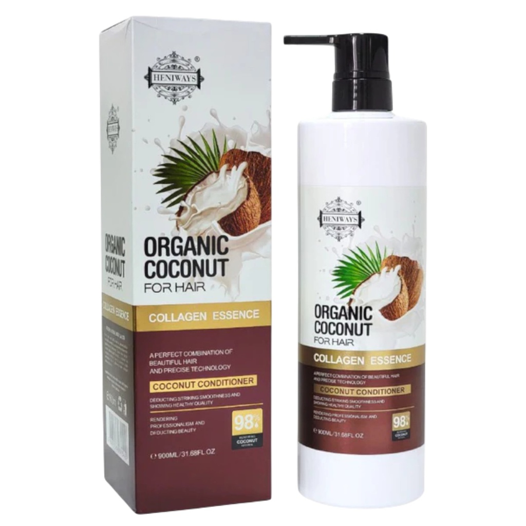 Heniways Organic Coconut Hair Conditioner 900ml