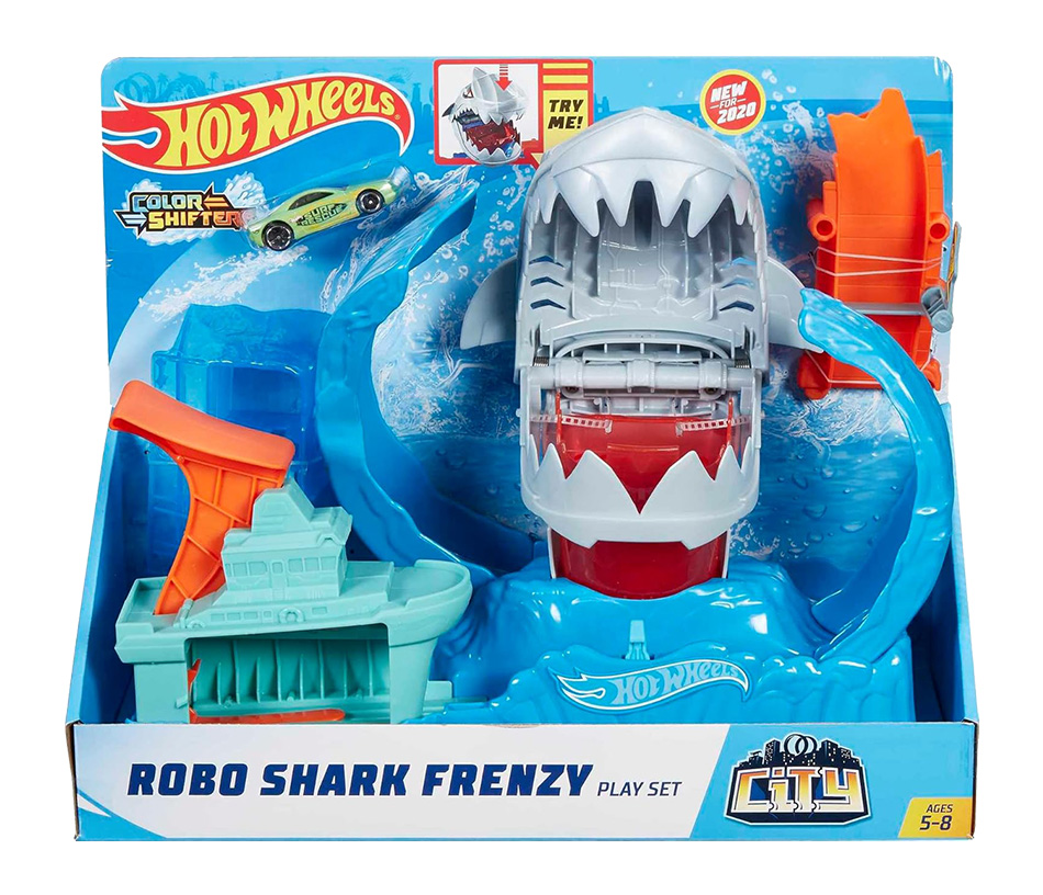 Hot Wheels City Color Changing Robot Shark Playset