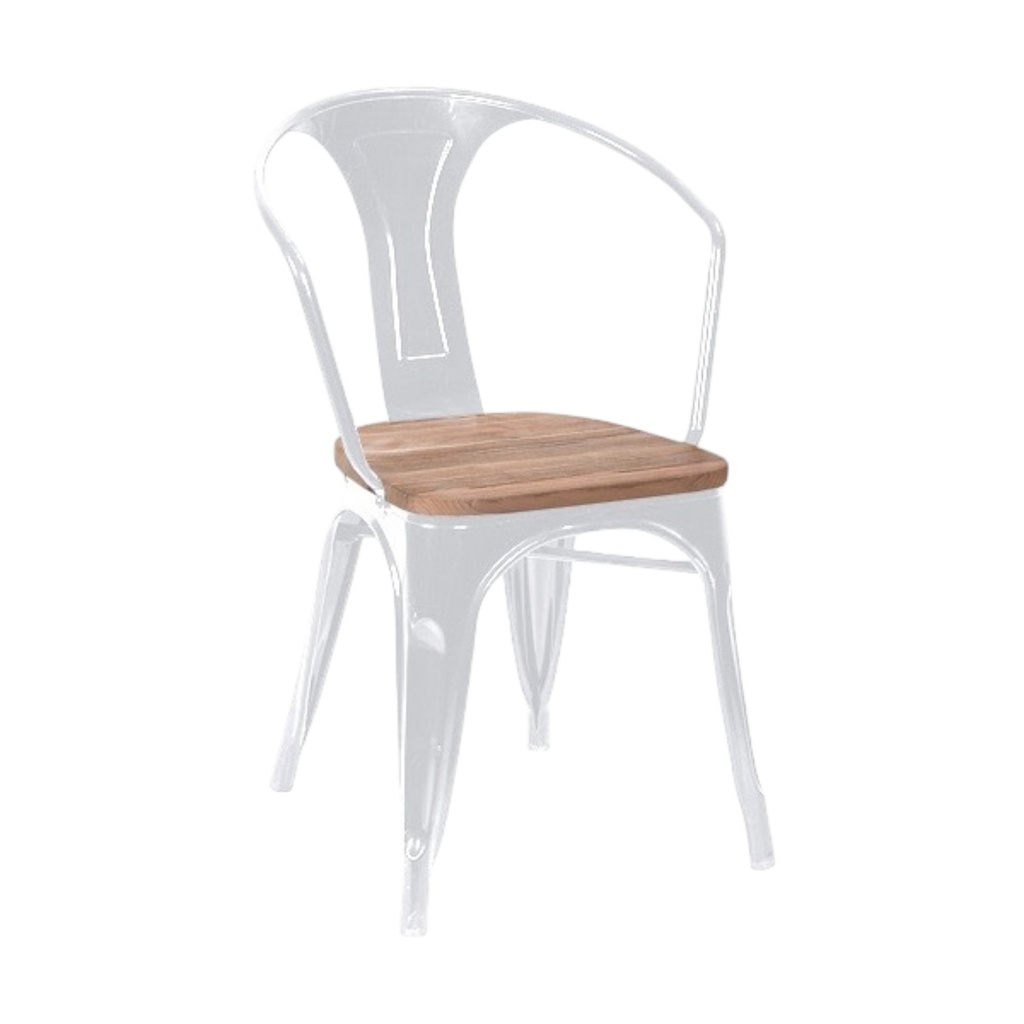 Mobel Dining Chair with Arms, White