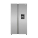 Oster Side-by-Side Refrigerator with Water Dispenser, 22 Cubic Feet, Stainless Steel