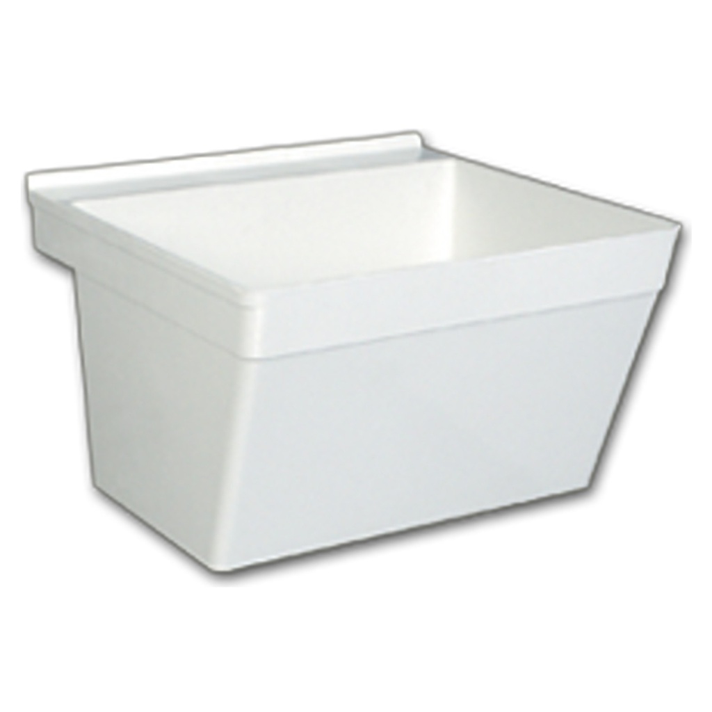 Royal Homes Wall Mount Laundry Basin With Scrub White, 21 X 18 X 12In.