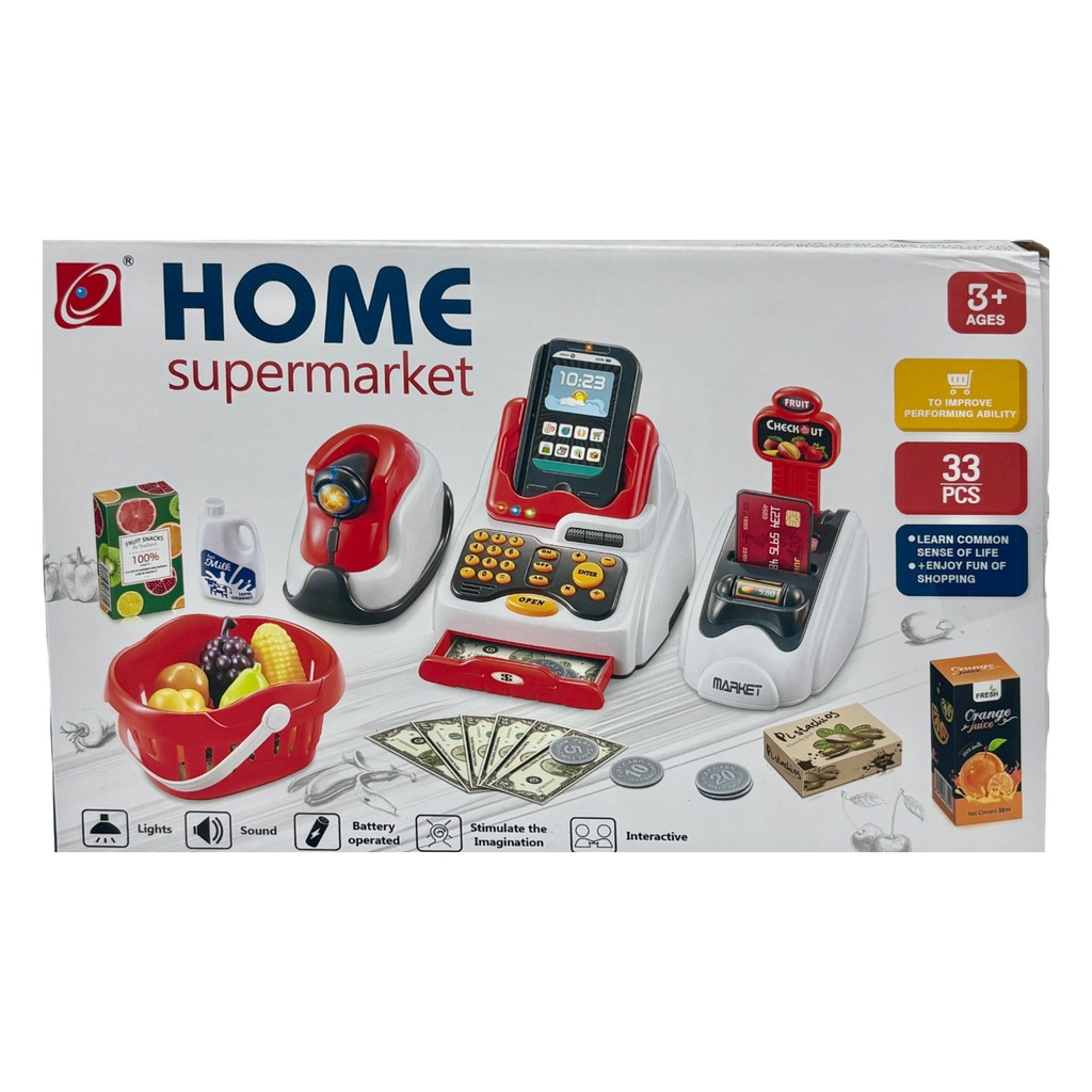 Duramade Cash Register Play Set with Food