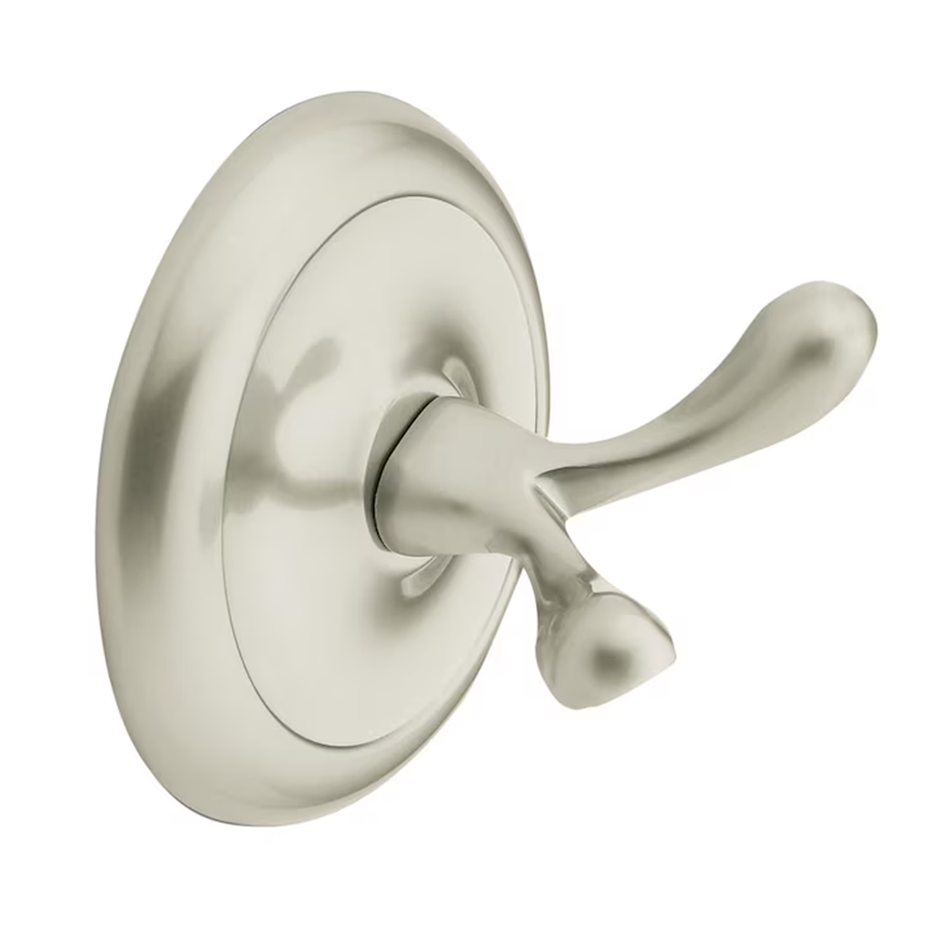 Moen Yorkshire Double Robe Hook, Satin Nickel