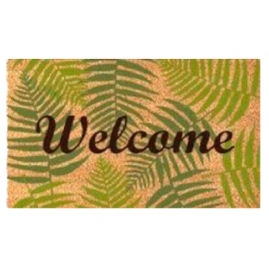 Classy Homes PVC-Backed Coir Mat with Bleached Base, 18 x 30 In., 15mm Thick Pi